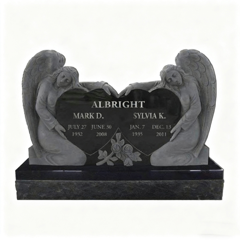 Pierre tombale double compagnon