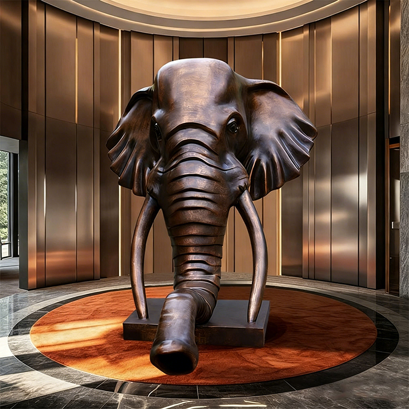 Sculpture tête d'éléphant