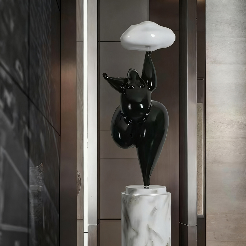 Sculpture décorative en fibre de verre de style levage de nuages