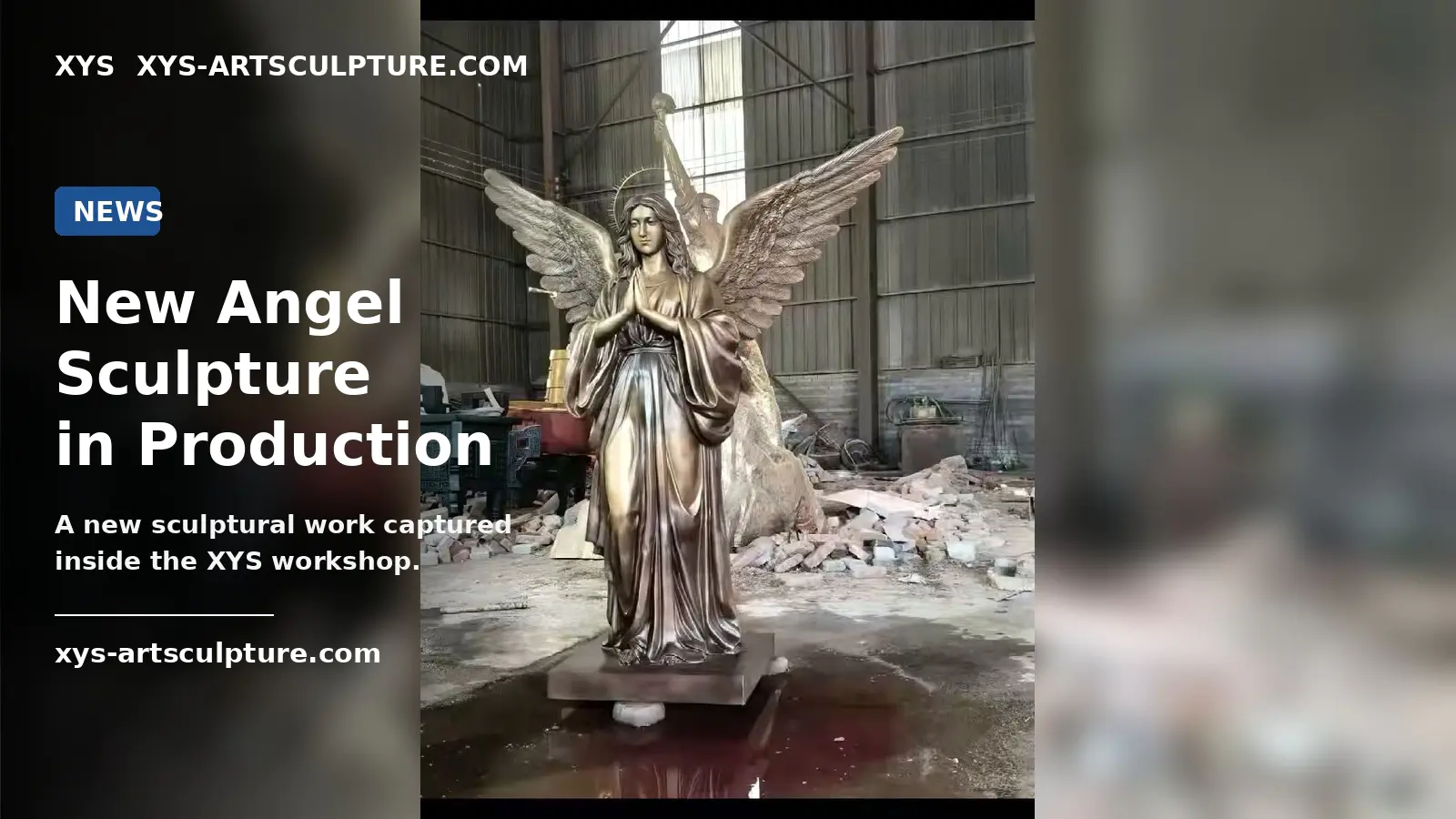 Comment une sculpture d'ange en bronze coulé obtient sa finition antique et ses détails fins