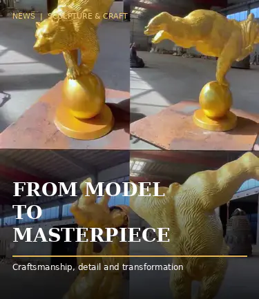 Comment une sculpture d'ours de cirque en bronze est-elle réalisée pour un salon de thé new-yorkais ?